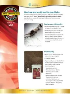 Brochure cover - Brine Shrimp Flake